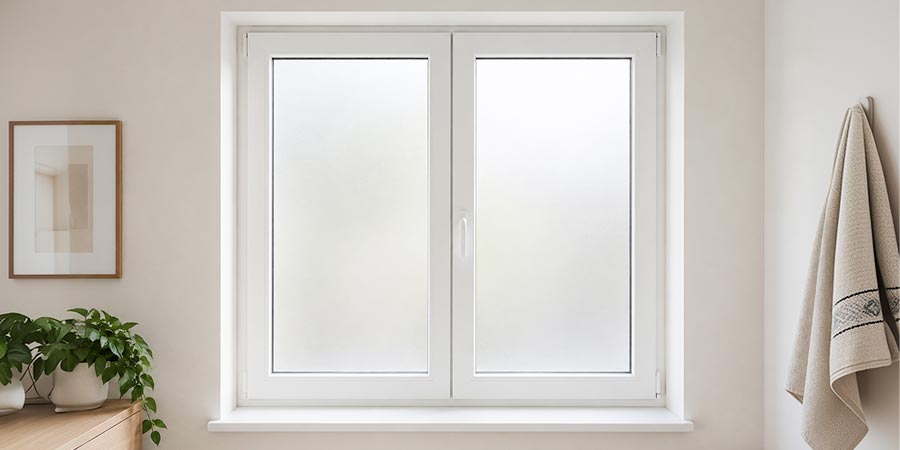 Satin glass providing privacy while allowing natural light
